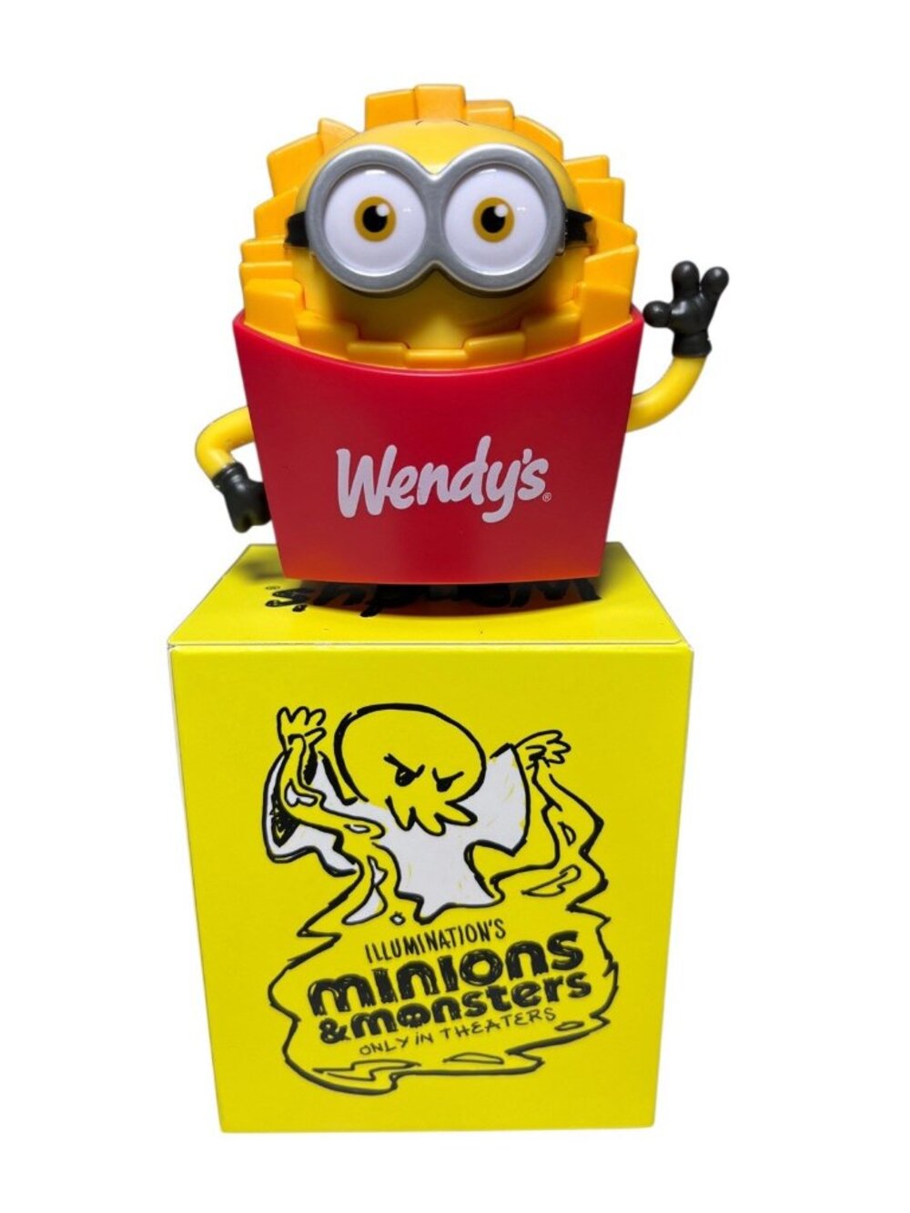 Wendy’s x Minions & Monsters Adult Meal 3" Minion Fries Figure 2026 RARE (C)
